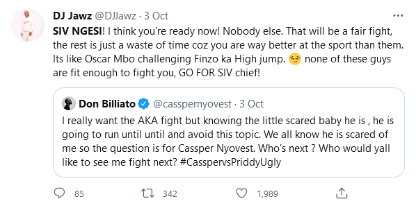 Celeb City Boxing: Tweeps Prop Siv Ngesi And Not Aka To Face Cassper Nyovest 2