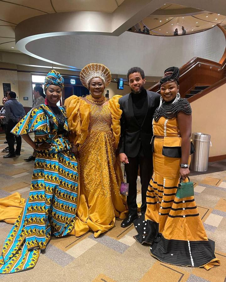 Connie Chiume Glitters At The &Quot;Black Panther 2&Quot; Premiere With Rihanna 2