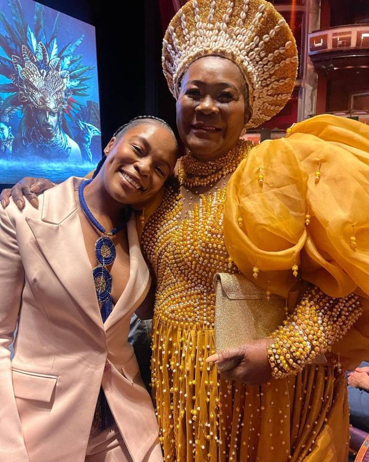Connie Chiume Glitters At The &Quot;Black Panther 2&Quot; Premiere With Rihanna 4