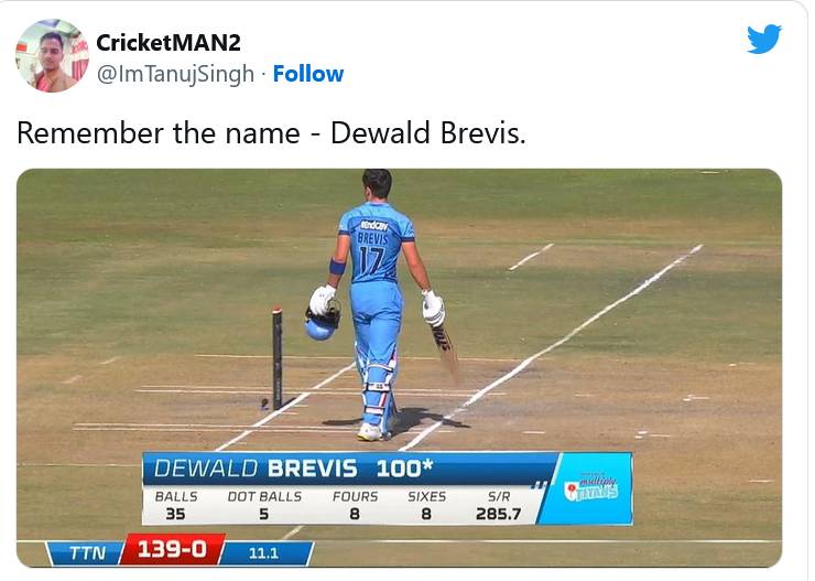 Ab De Villiers Celebrates Dewald Brevis, Twitter Reacts 4