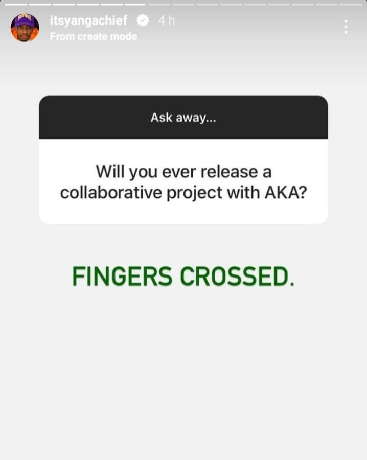 Yanga Chief On The Possibility Of Releasing A Collaborative Project With Aka 2