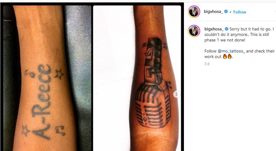&Quot;I Couldn'T Do It Anymore&Quot;, Big Xhosa Replaces A-Reece'S Tattoo With A Mic 2