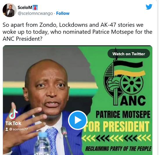 Mzansi Reacts As Anc Branch Props Patrice Motsepe For President 2