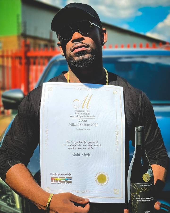 Prince Kaybee Bags A Gold Medal For His Milani Wine 2