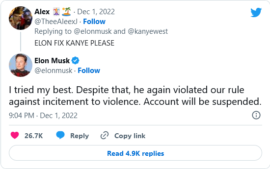 Elon Musk'S Twitter Suspends Kanye West'S Account Over &Quot;Incitement&Quot; 2
