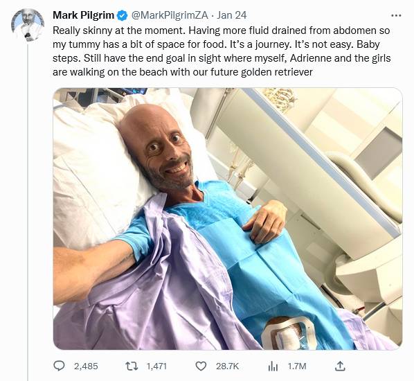 Black Coffee, Others Send Best Wishes As Mark Pilgrim Continues Battle With Cancer 2