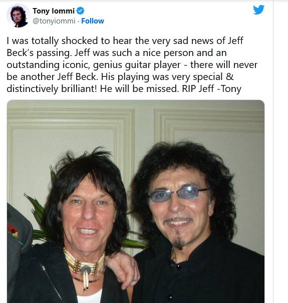 Celebrated Rock Guitarist Jeff Beck Dead At 78 - Ozzy Osbourne, Others Share Thoughts 3