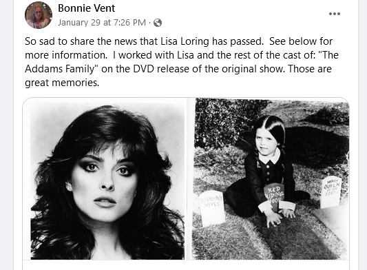 Lisa Loring, Wednesday Addams Of “The Addams Family” Fame, Dead Aat 64 3