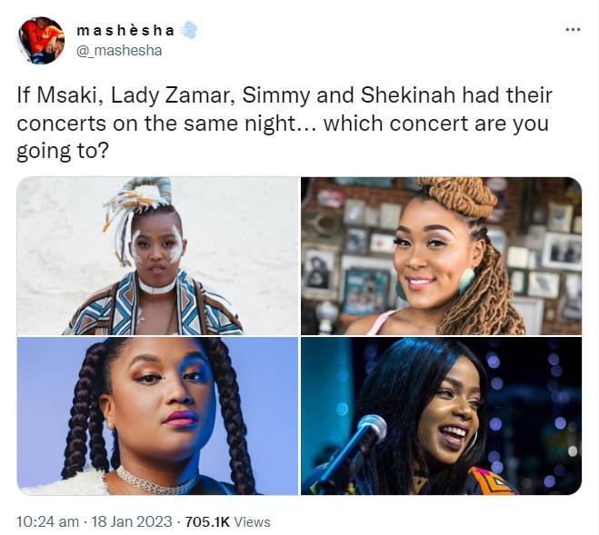 Msaki, Lady Zamar, Simmy Or Shekinah.... Internet Debate Their Preferred Artists 2