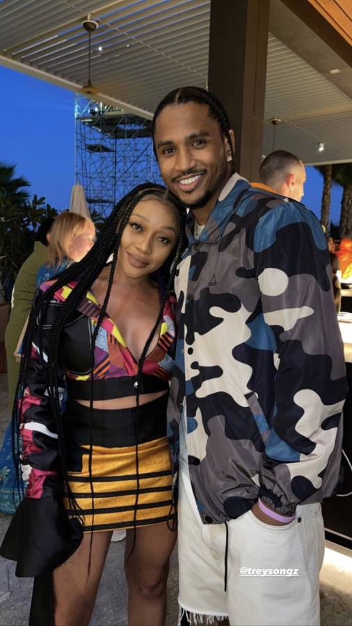 Mzansi Worried As Picture Of Thando Thabethe With American Rapper Trey Songz In Dubai Emerge 3