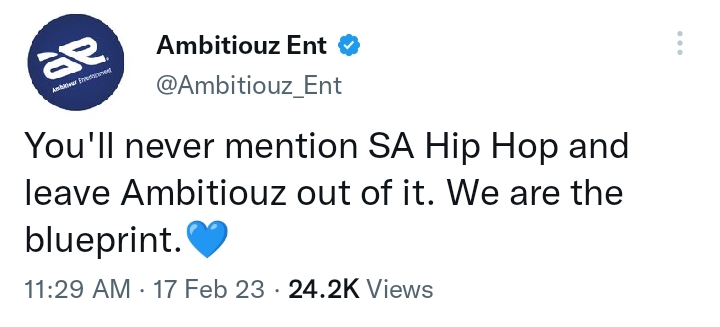 Ambitiouz Entertainment Says They Are The 'Blueprint' Of Sa Hip Hop 2