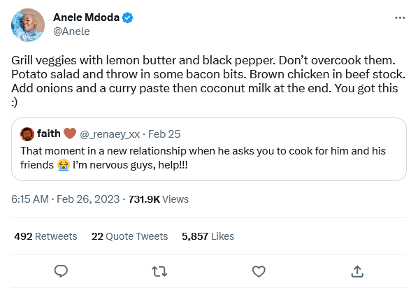 Desperate Fan Gets Cooking Tips From Anele Mdoda 3