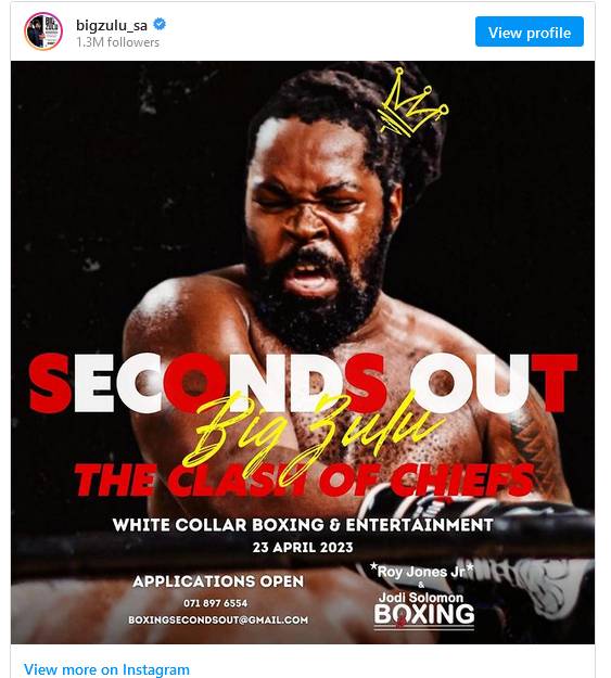 Celebrity Boxing: Big Zulu Announces Officialdate For First Boxing Match 2