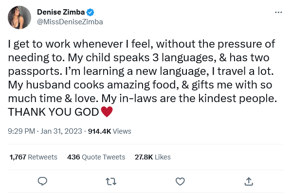 Denise Zimba Celebrates Having The Perfect Life 2