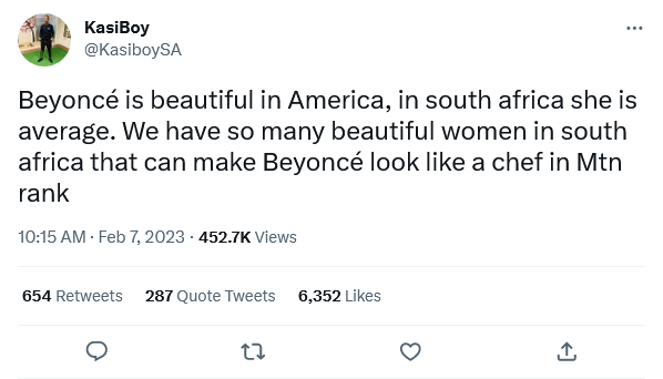 Twitter User'S Comment About Beyoncé’s Beauty Provokes Debates In South Africa 2