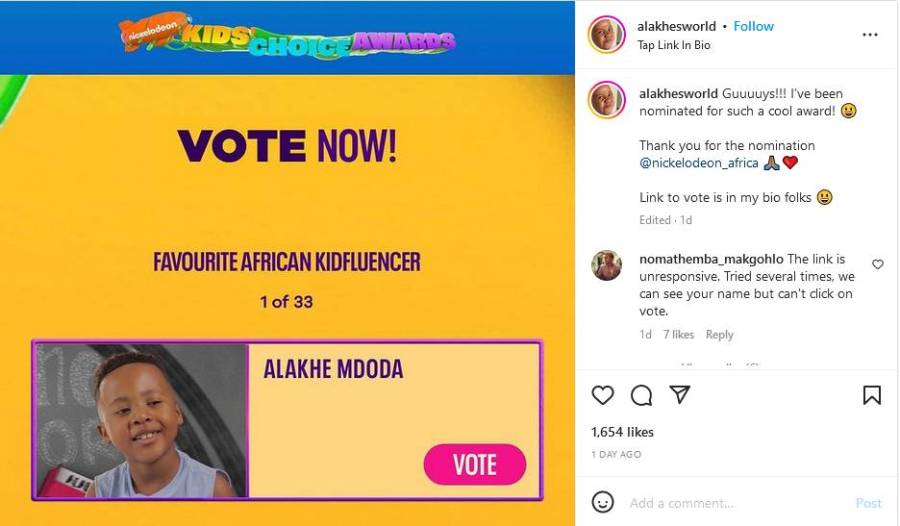 Nickelodeon Kids' Choice Award 2023: Anele Mdoda Rooting For Nominated Son Alakhe 2