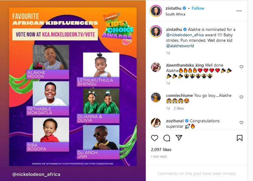 Nickelodeon Kids' Choice Award 2023: Anele Mdoda Rooting For Nominated Son Alakhe 3