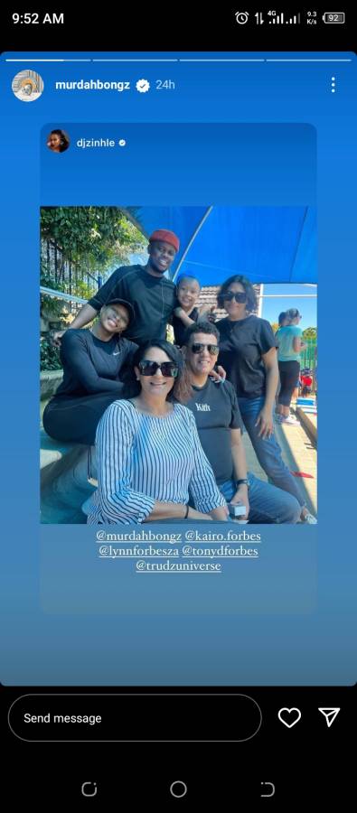 See Mörda In Cool Pic With Kairo Forbes, Dj Zinhle And Aka’s Parents Lynn And Tony Forbes 2