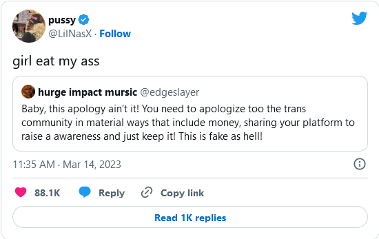 Lil Nas X Apologises To Trans Community Over &Quot;Unsavoury&Quot; Joke 3