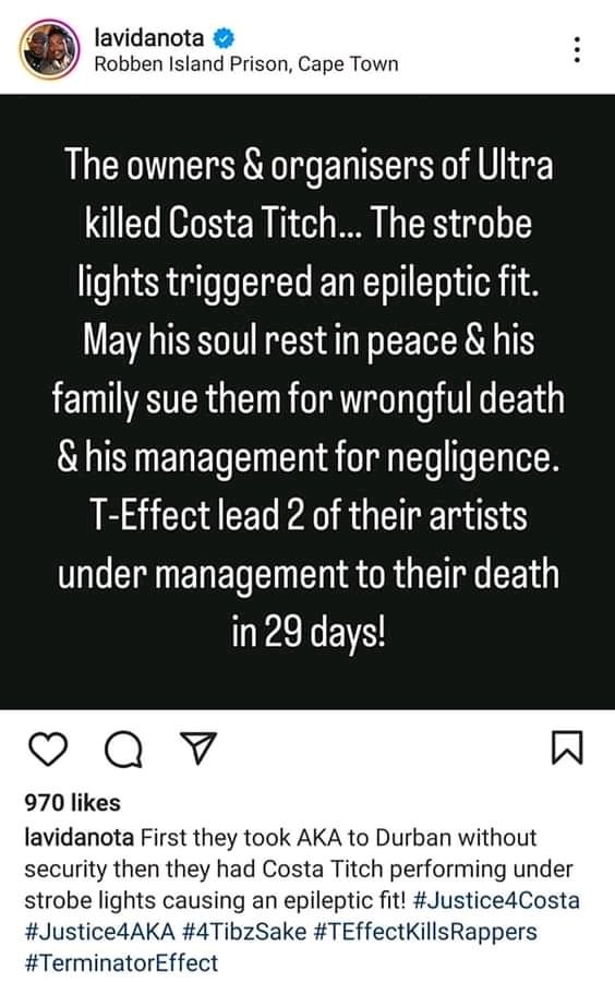 Nota Names Alleged Killers Of Rapper Costa Titch 2
