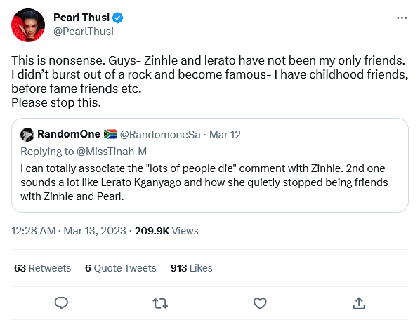 Pearl Thusi Addresses Alleged Beef With Dj Zinhle &Amp; Lerato Kganyago 2
