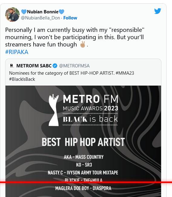 Metro Fm Music Awards: The Megacy Maintains Aka'S Stance On Music Awards 3