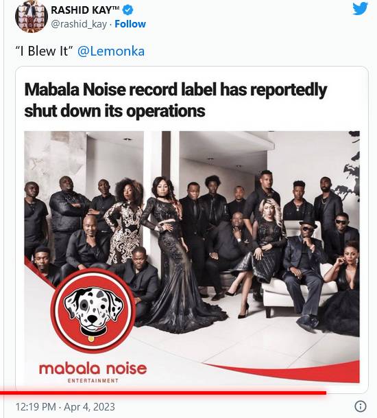 Rashid Kay Takes Shot At Mabala Noise Over Reports Of Label'S Demise 2