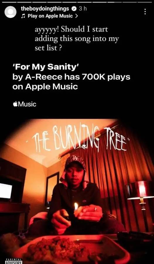 A-Reece Celebrates &Quot;For My Sanity&Quot; Reaching 700K Streams On Apple Music 2