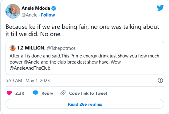 Anele Mdoda Roasted Over Claims She Caused The Craze For Prime Energy Drink 2