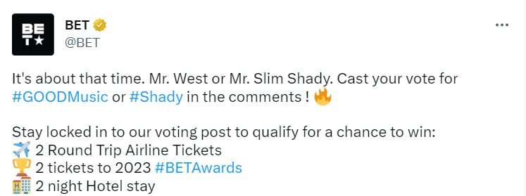 Bet Encourages Fans To Choose Between Eminem'S And Kanye'S Labels In Pre-2023 Bet Awards Showdown 1