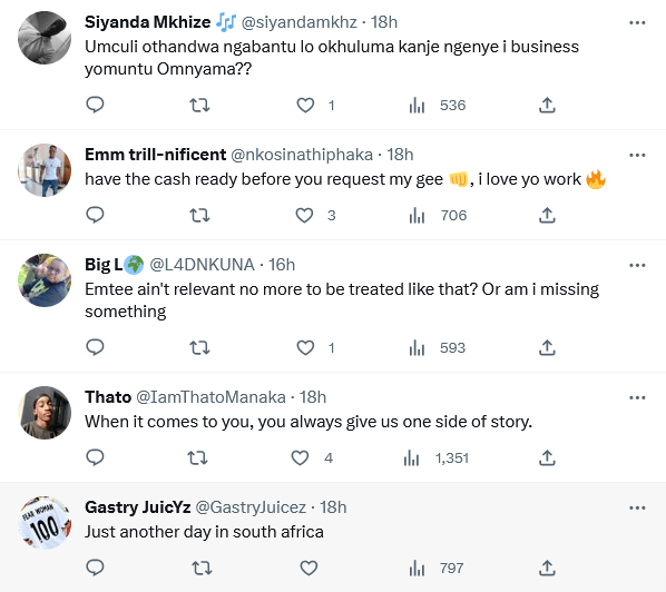 Emtee Relives Unsavoury Experience With Uber 4