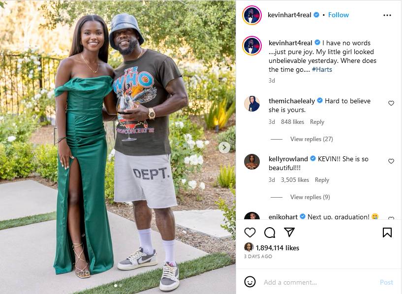 Picture: The Charming Moment Kevin Hart Sends His Daughter To Prom Night 2