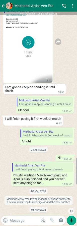 Makhadzi Under Fire As Dj Rabs Vhafuwi Shares Screenshots Showing She Is Owing Him R16,500 3