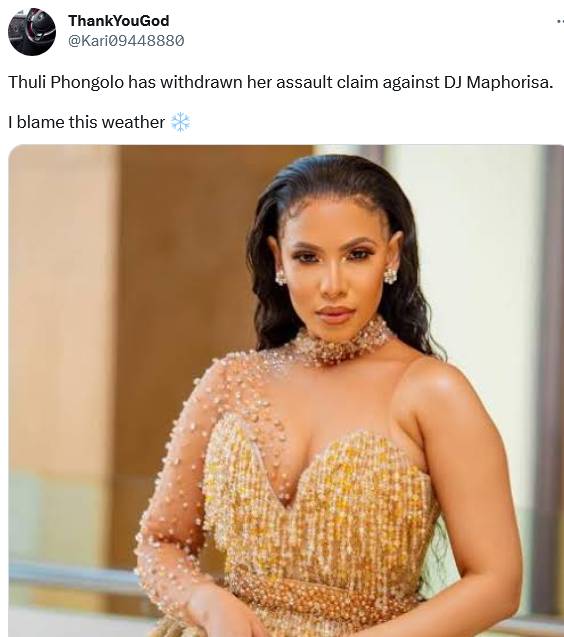Mixed Reactions Trail Thuli Phongolo Thuli Phongolo Criticised For Withdrawing Charges Against Dj Maphorisa 2