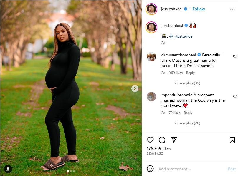 Jessica Nkosi Reacts After Being Trolled Over Second Pregnancy 2