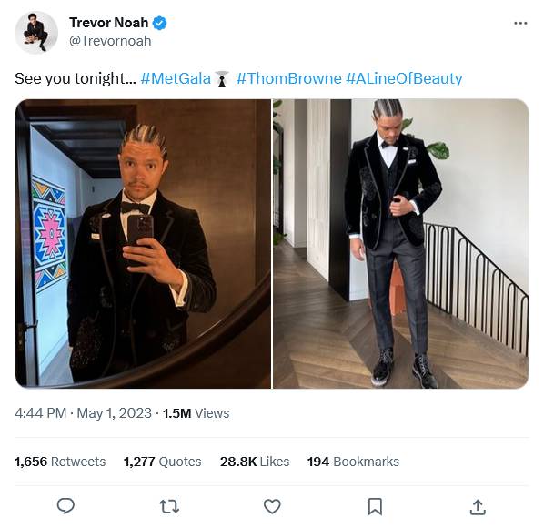 Trevor Noah Turns Heads At Met Gala 2023 - Check Him Out » Ubetoo
