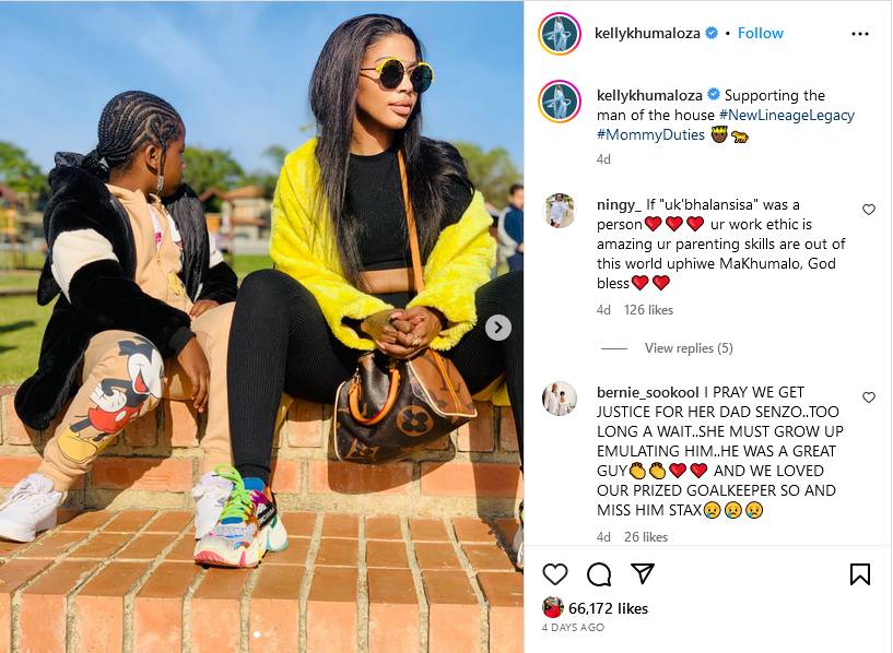Kelly Khumalo Charms Fans With Photos Of Herself &Amp; Daughter Thingo At Son Christian'S Game 2