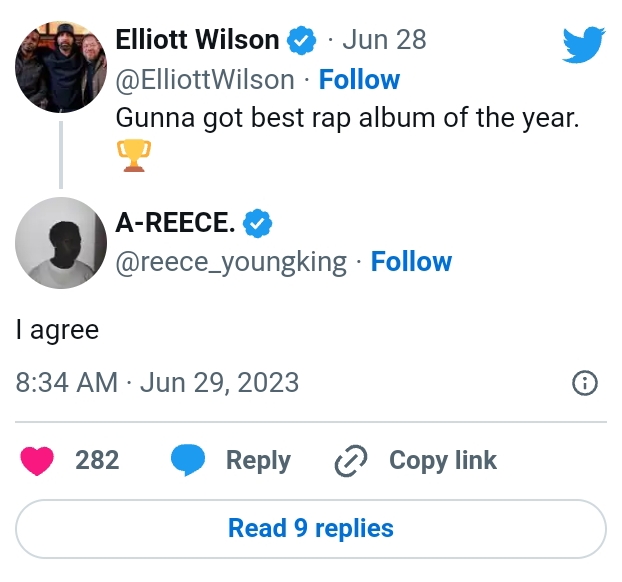 A-Reece Says Gunna Has The Best Rap Album Of The Year 2