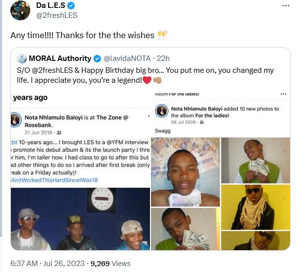 Da L.e.s At 38: Rapper Reacts To Storms Of Birthday Wishes 5