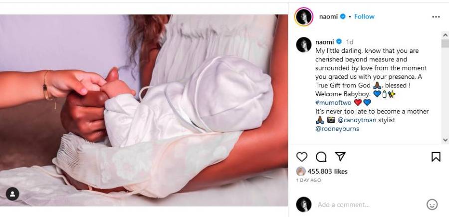 Naomi Campbell Welcomes Second Child At 53 2