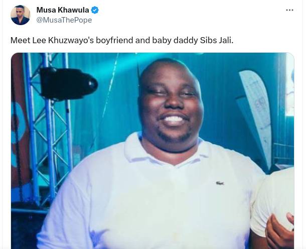 Mzansi Split Over Picture Of Lee Khuzwayo’s Alleged Baby Daddy Sibs Jali 2