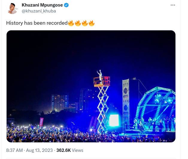 Mzansi Reacts As Khuzani Mpungose Reenacts Julius Malema’s Iconic Crane Lift Moment At Maskandi Festival 2