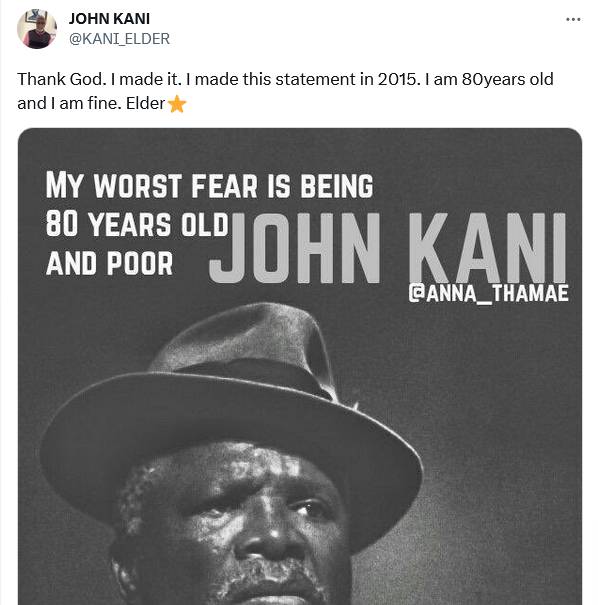 Mzansi Reacts As John Kani Shares His Worst Fear On Being 80 2
