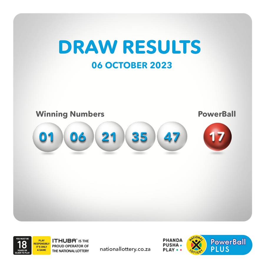 Friday, 06 October 2023 Powerball &Amp; Powerball Plus Results 2