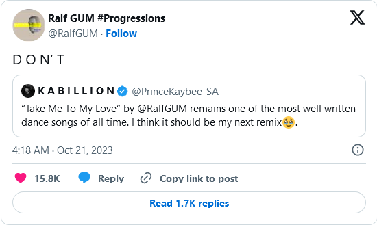 Ralf Gum On Why He Denied Prince Kaybee Permission To Remix His Classic “Take Me To My Love” 2