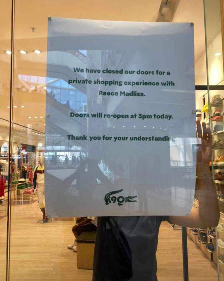 Mzansi Reacts As Reece Madlisa Shuts Down Lacoste Store For Private Shopping Experience 2