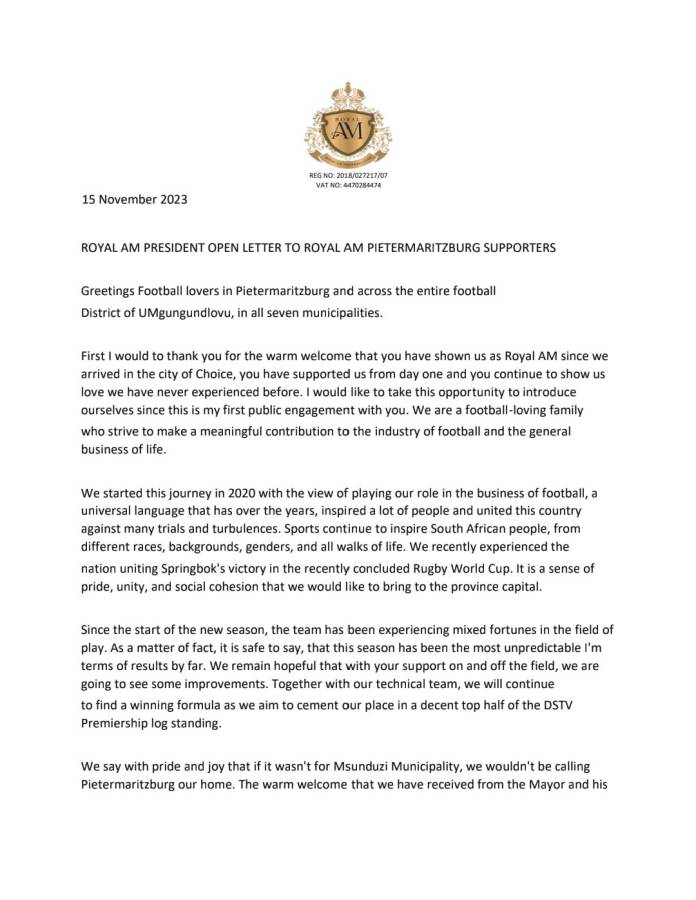 Shauwn Mkhize Releases Statement On Alleged Sale Of Royal Am 2