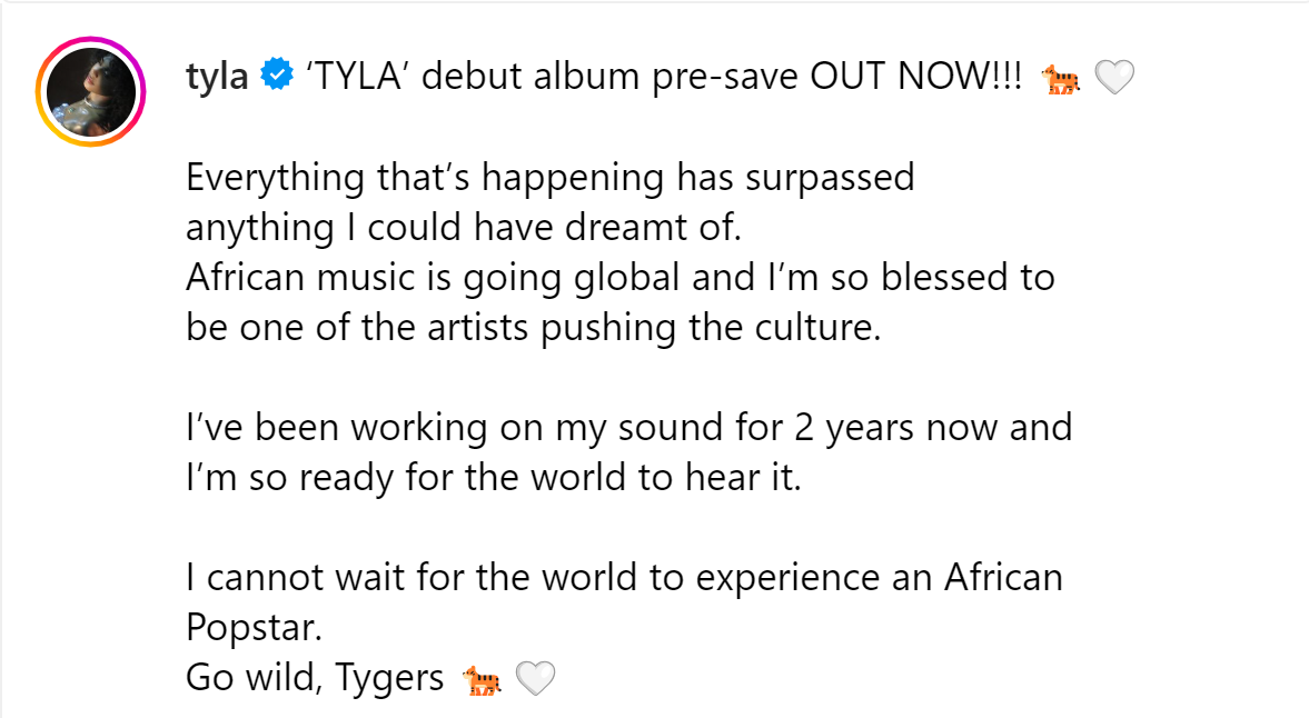 Tyla Announces Self-Titled Debut Album With Pre-Save And 3 New Tracks 2