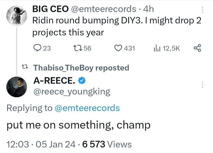 A-Reece Might Collaborate With Emtee 2