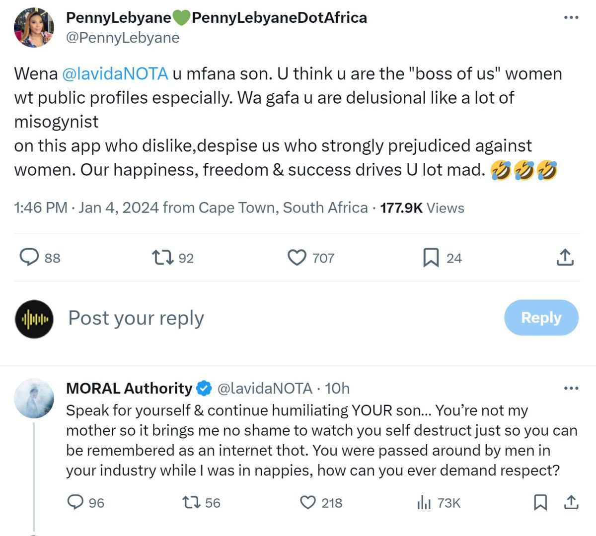 Social Media Clash: Nota Baloyi Vs. Penny Lebyane'S Beach Attire 2